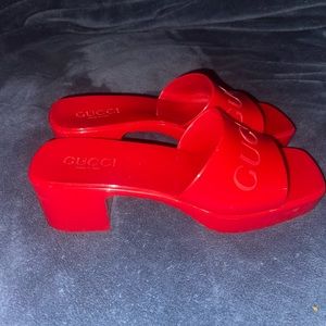 Red Gucci Sandals